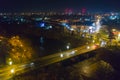 ÃÂ»agaÃâ, city in Poland, night panorama of the city.